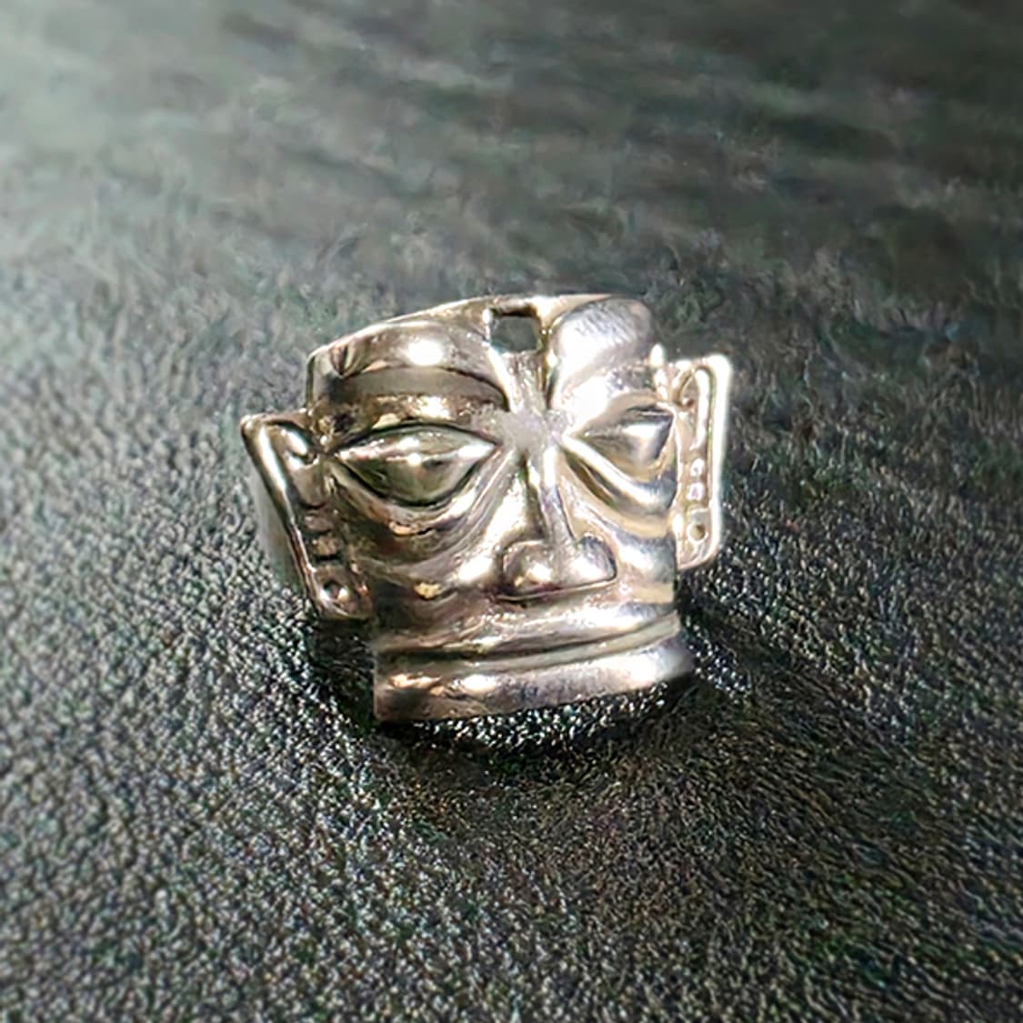 Effigy 실버 남자 엔틱 빈티지 명품 석상 부족 얼굴 반지 상품이미지1