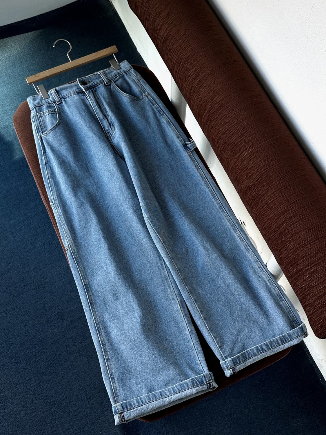 Denim wide design painter pants 상품이미지7