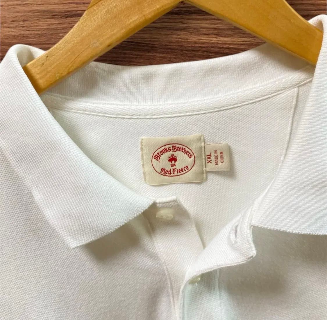 브룩스 브라더스 화이트 피케 폴로 셔츠 2XL 상품이미지3