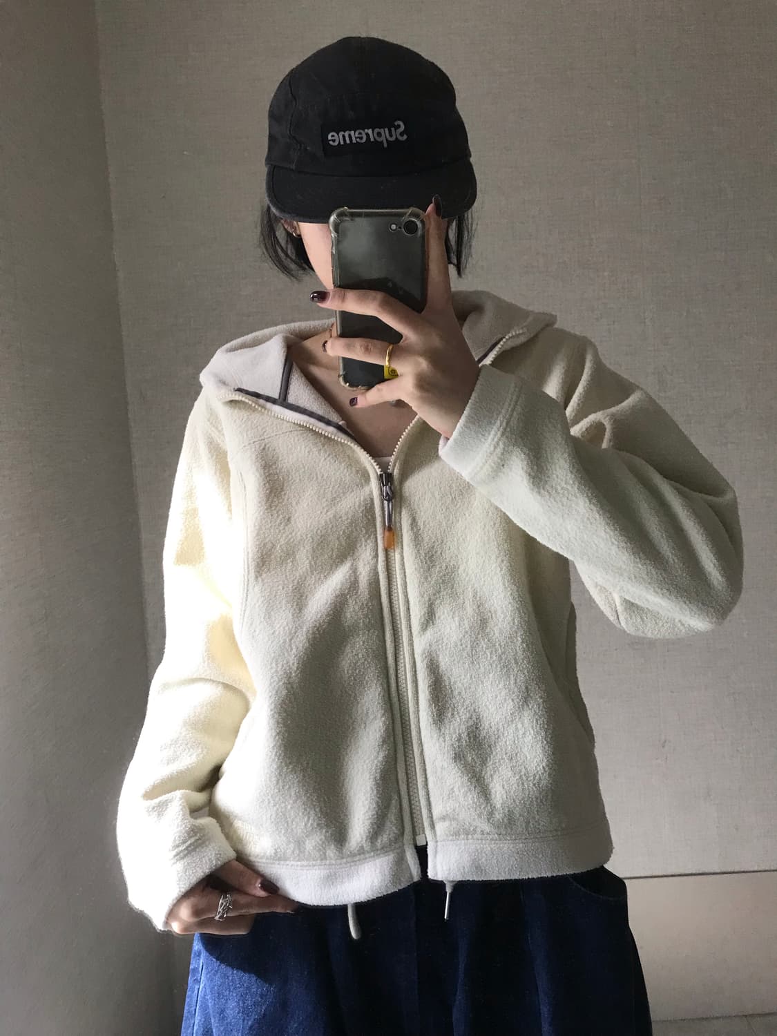노페 아이보리 후리스 상품이미지1