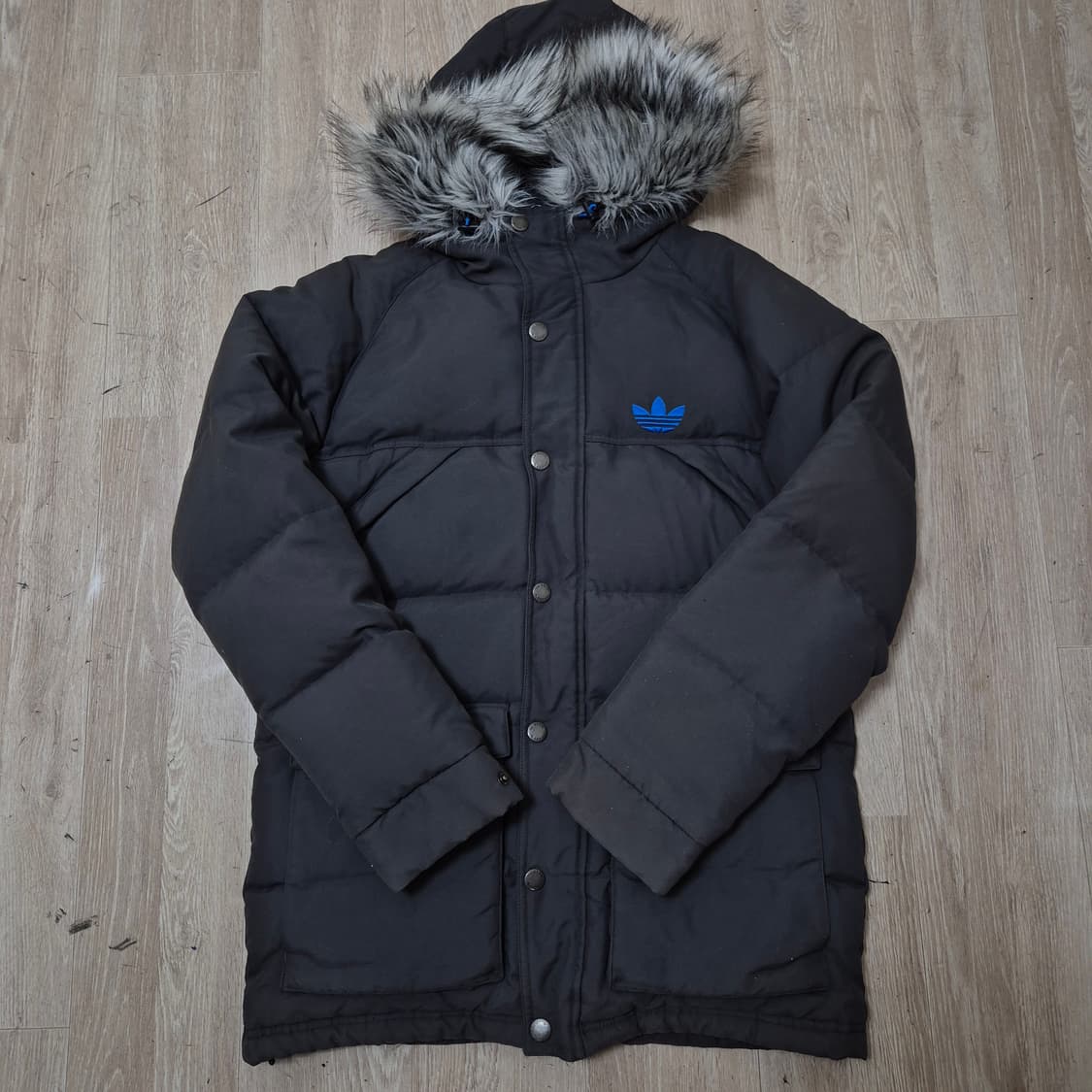 아디다스 파이어버드 유로파 덕다운 퍼후드 패딩 점퍼 M(95) 상품이미지1