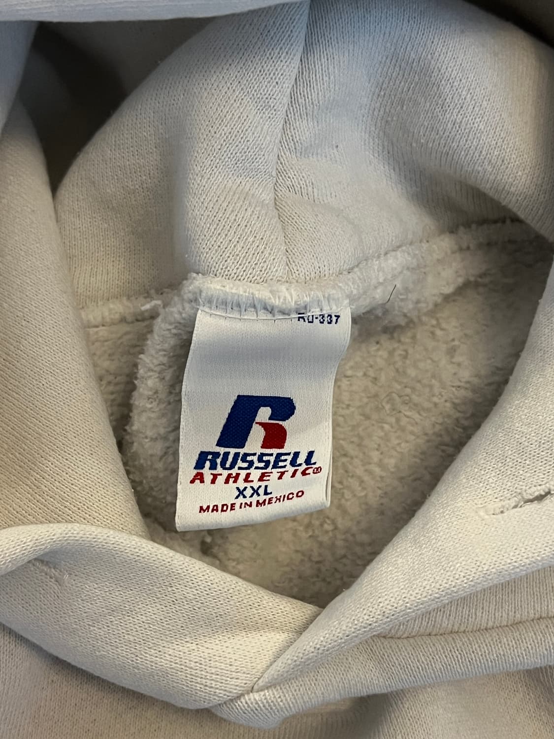 90s 러셀 빈티지 후드 화이트 XXL 상품이미지6
