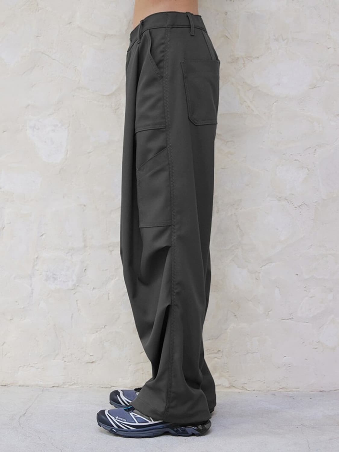 비긴202 One Tuck Wide Baker Pants [Olive] 상품이미지3
