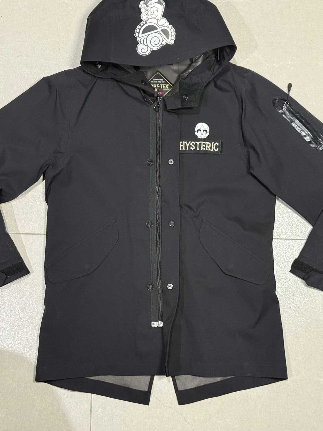 히스테릭 글래머 고어텍스 해골 로고 패치 바람막이 후드집업 자켓 상품이미지2