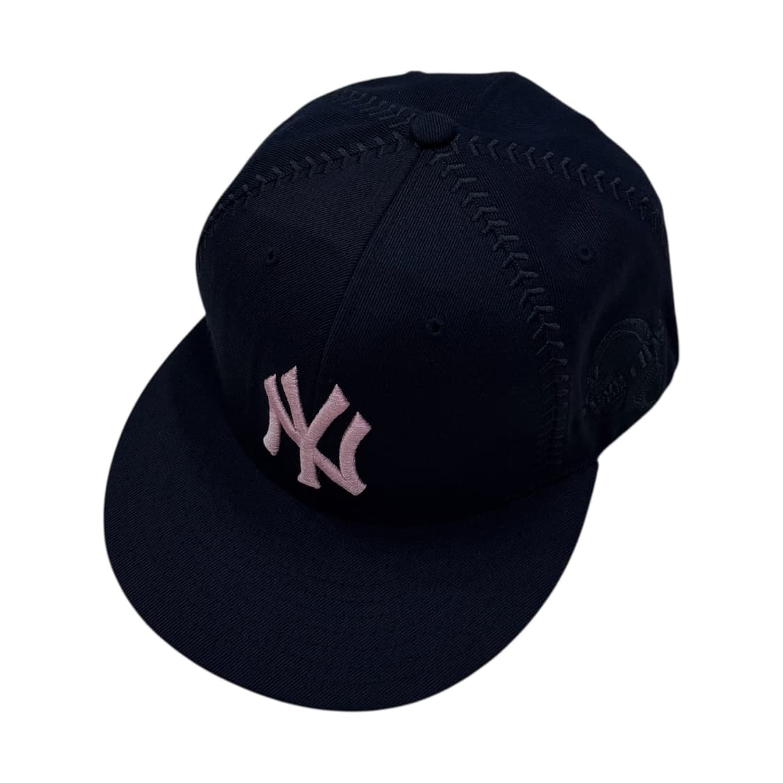 MLB 빈티지 뉴욕양키스 스냅백 모자 네이비 핑크 상품이미지2