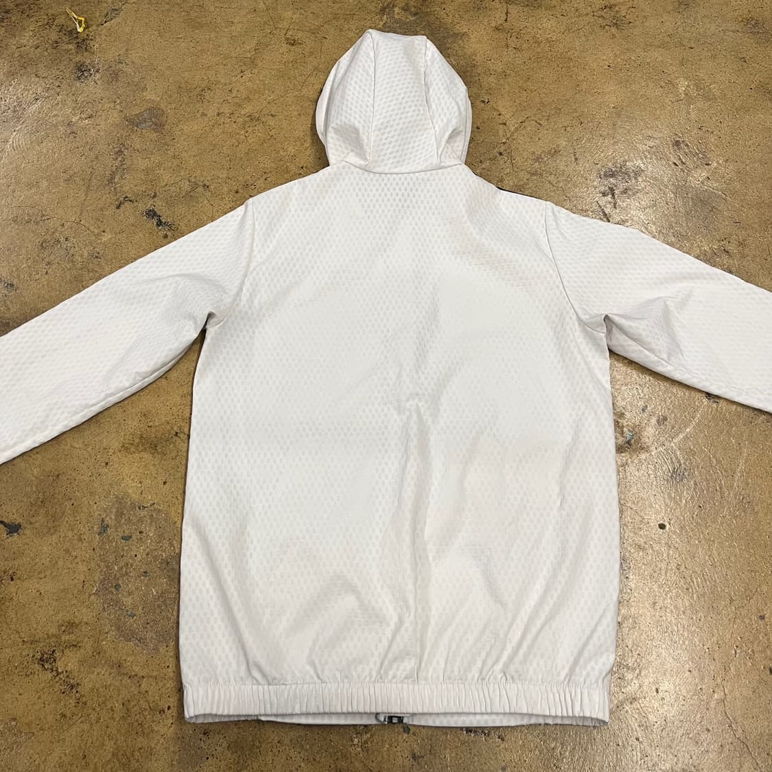 [정품/M] 아디다스 화이트 삼선 후드 바람막이 b10 상품이미지4