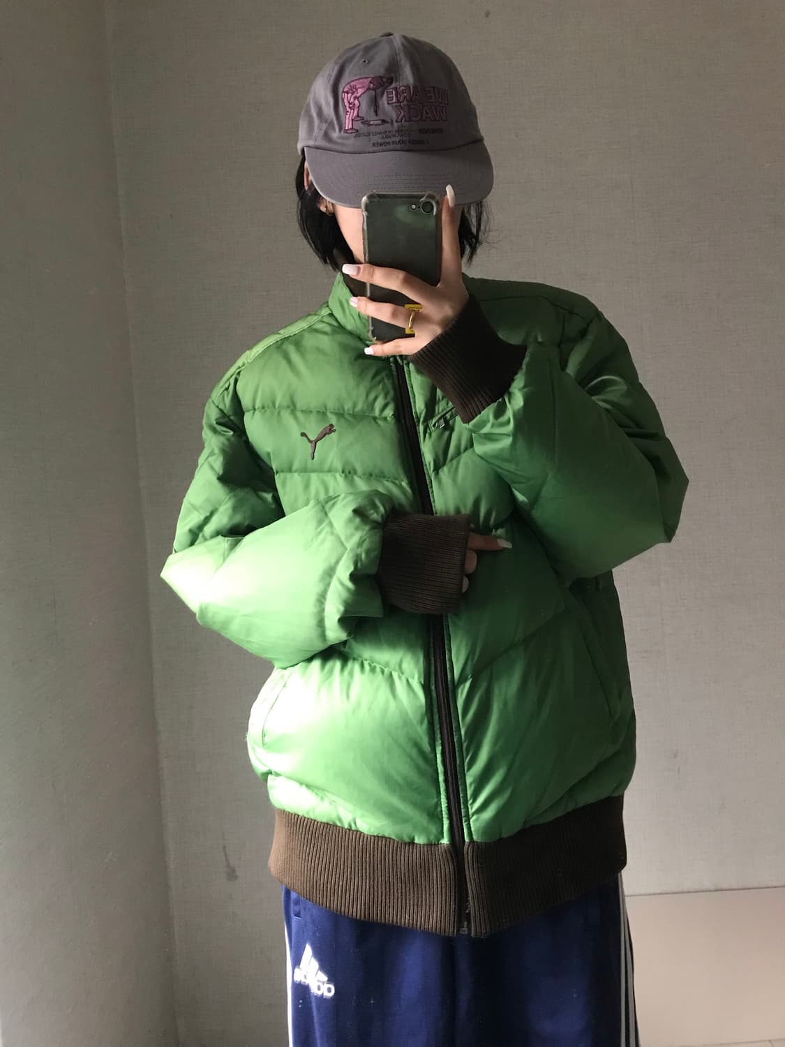 푸마 그린 브라운 패딩 상품이미지5