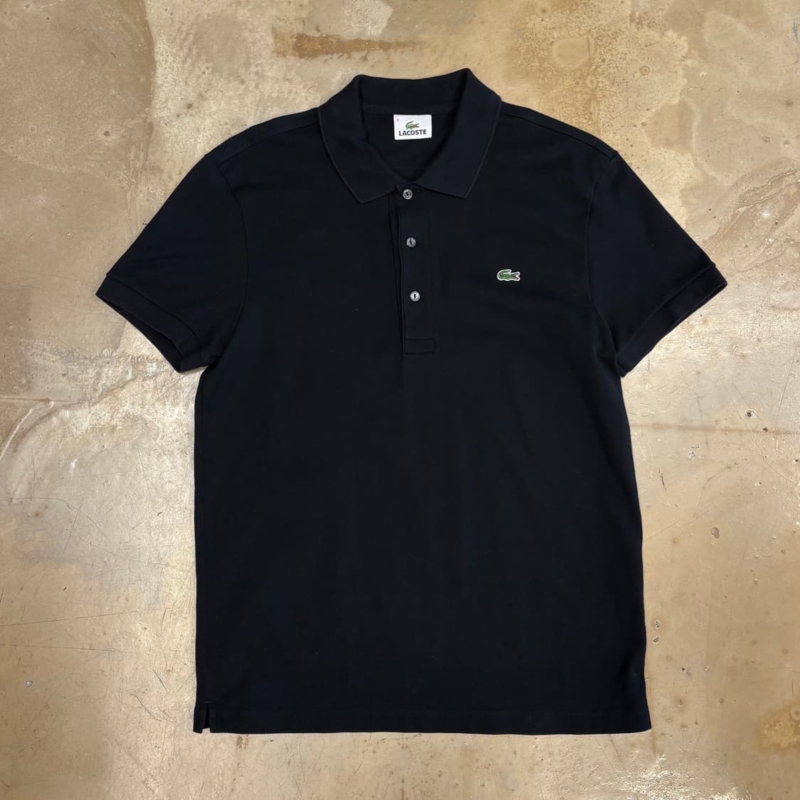 4 라코스테 블랙 카라 반팔티 상품이미지2