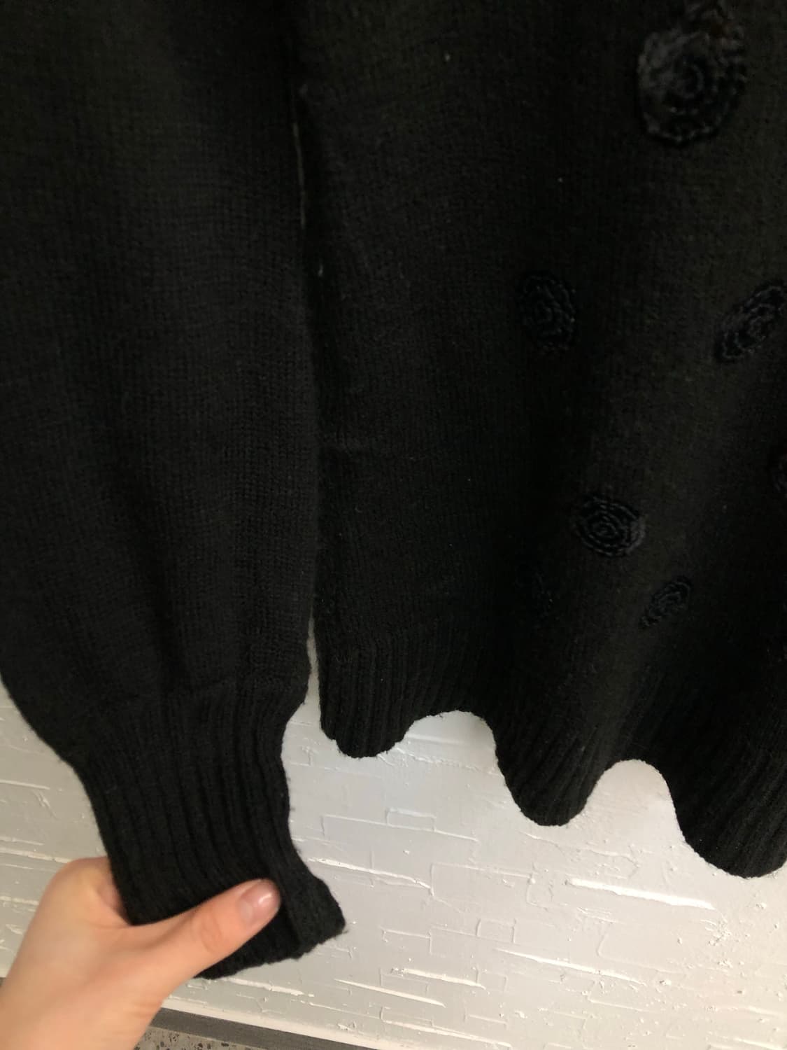 black beads polo knit 상품이미지6