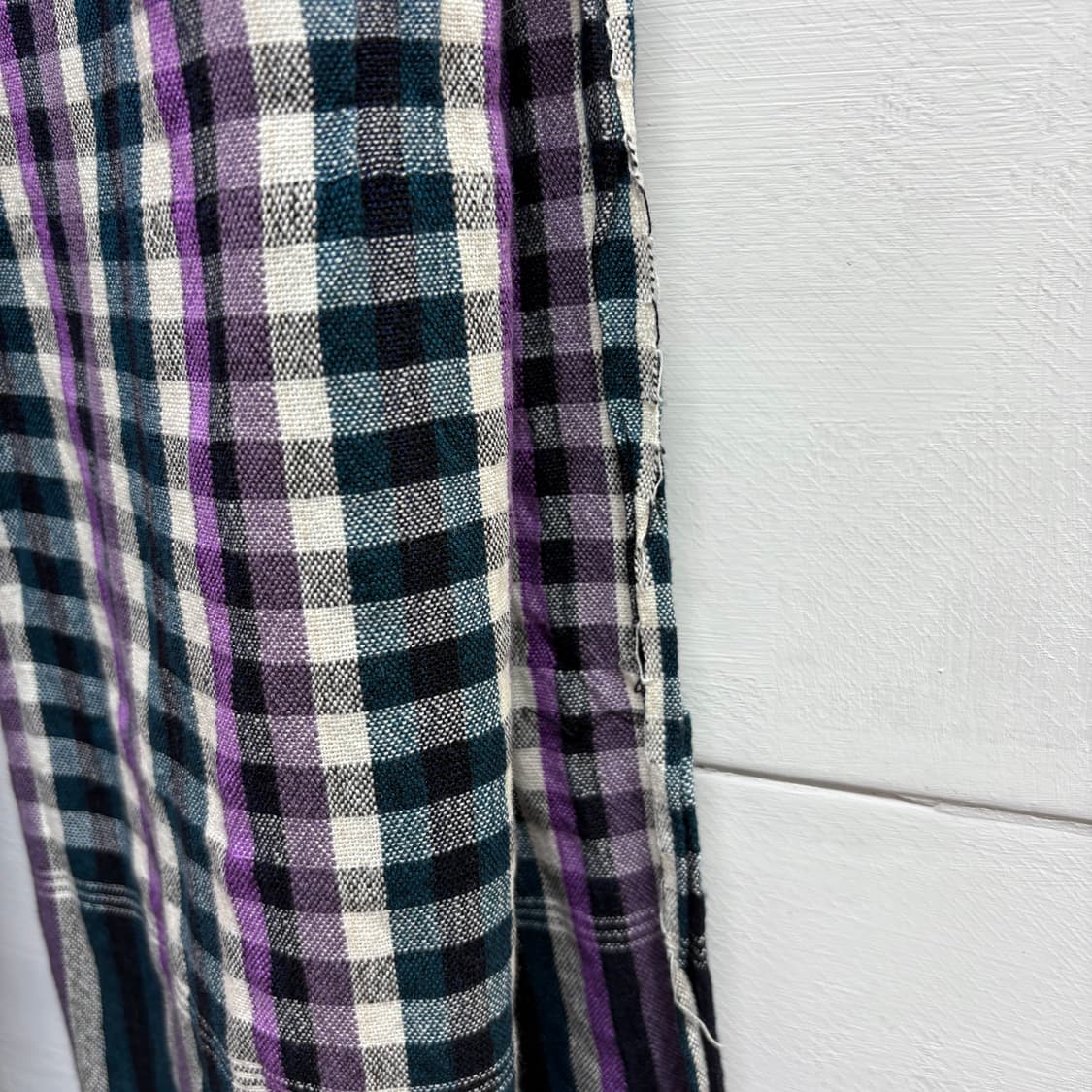 체크 스트라이프 코튼 태슬 머플러  상품이미지6