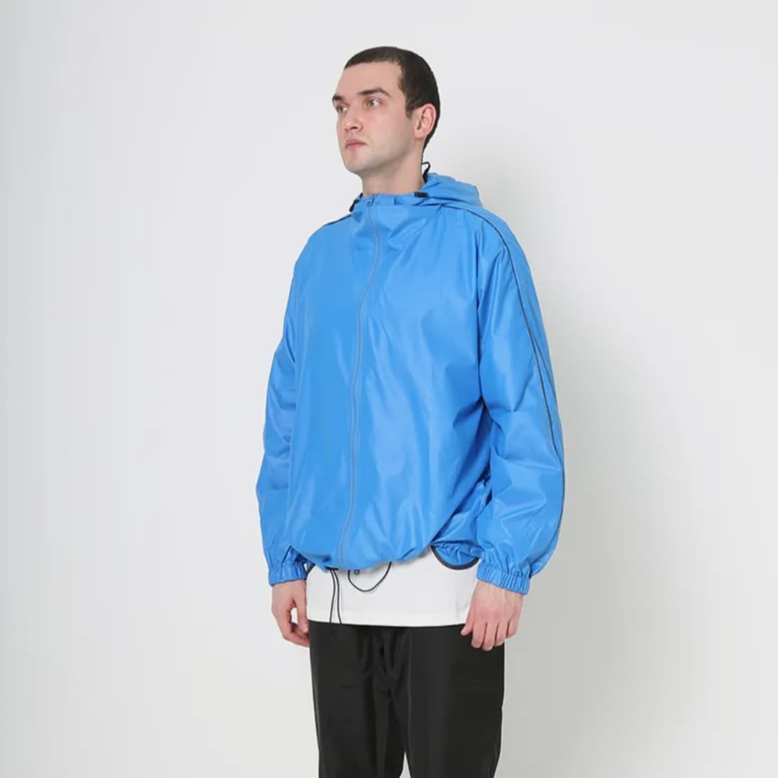 (M) 플라스틱프로덕트 파이핑 후드자켓 판매합니다. 상품이미지1