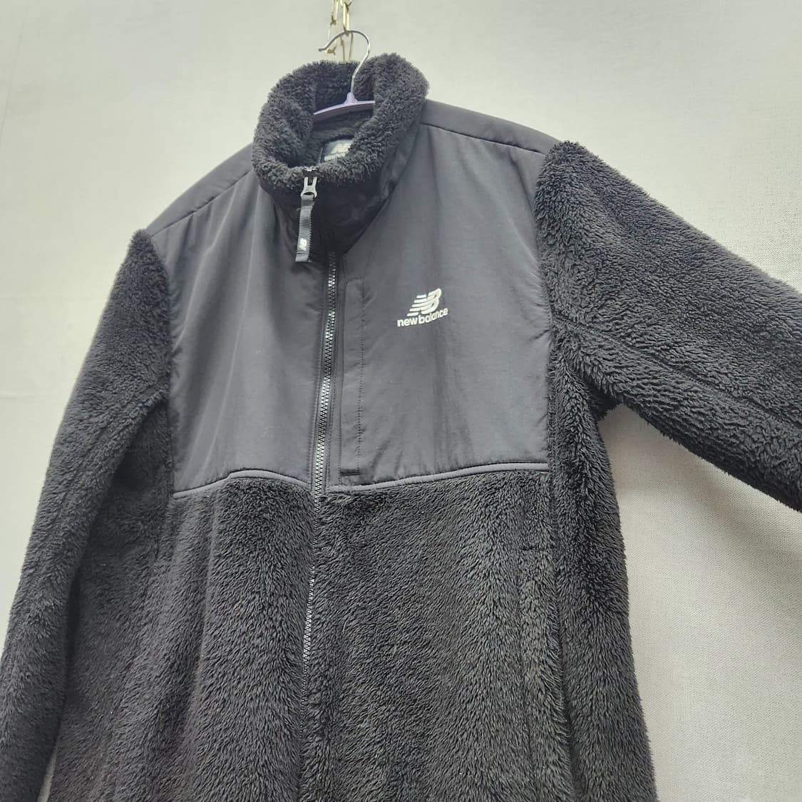 뉴발란스 로고 후리스 투웨이 스트링 집업 L 상품이미지2