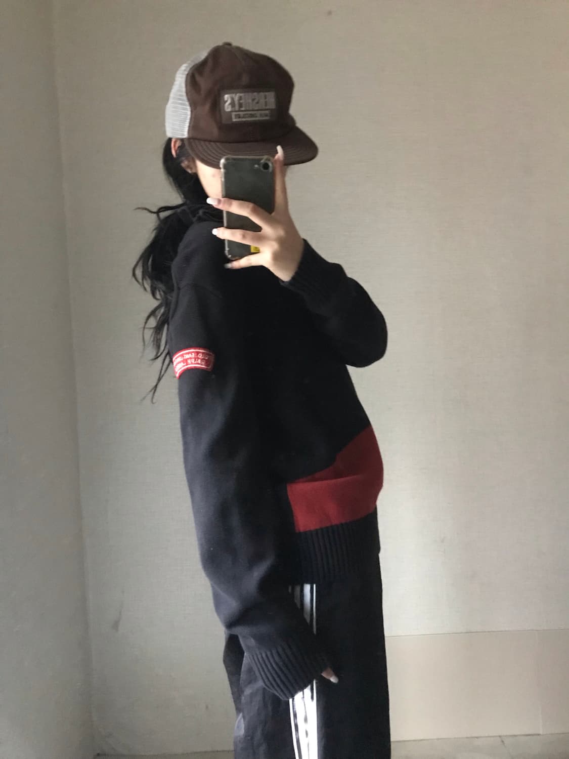 폴로 진스 패치 니트 반집업 상품이미지2