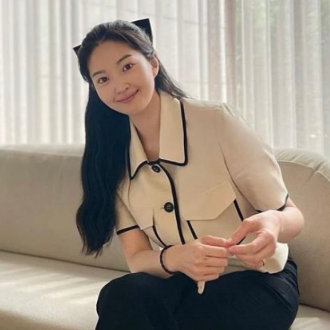 엔오르 라인 콘트라스트 크롭 자켓 상품이미지6