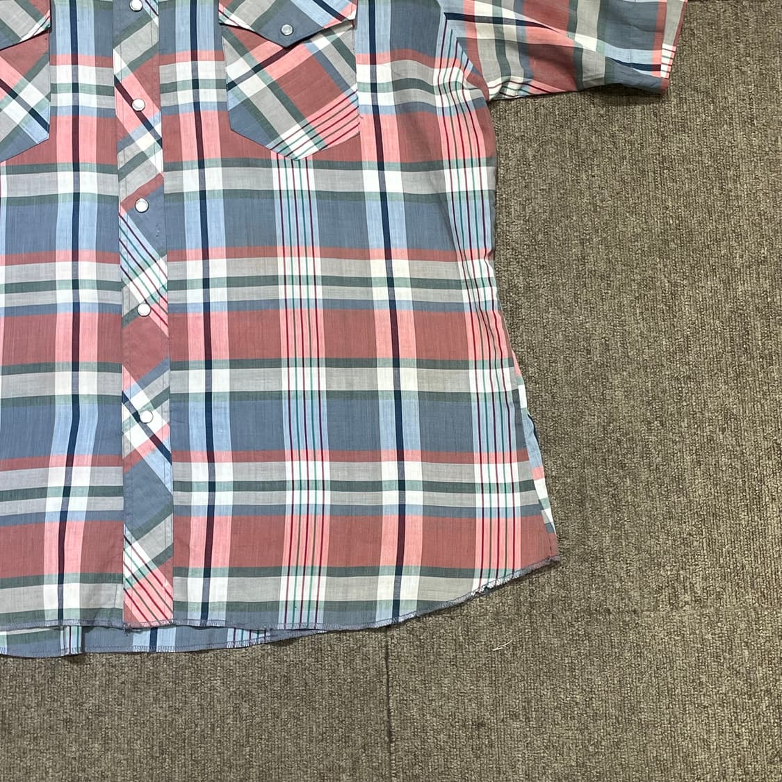 (XL) Wrangler 랭글러 체크 웨스턴 반팔 셔츠 상품이미지4