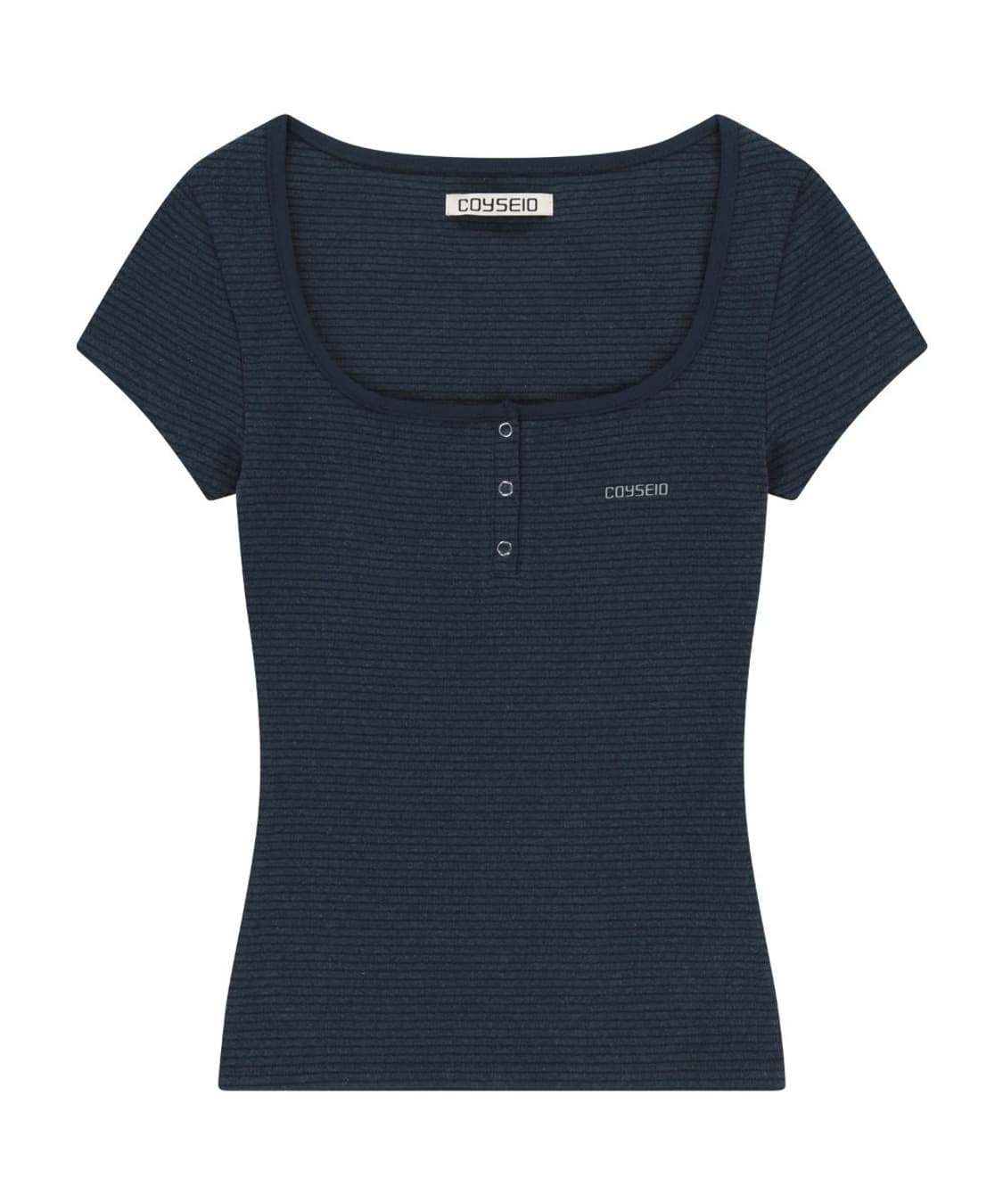 코이세이오 PRONG SNAP MINI LOGO TEE NAVY 상품이미지1