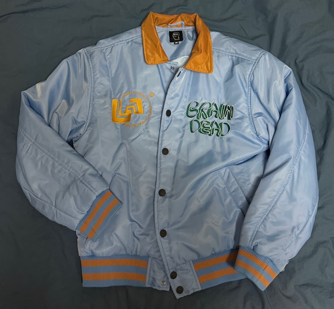 브레인데드 휴먼 하드웨어 새틴 자켓 봄버 상품이미지4