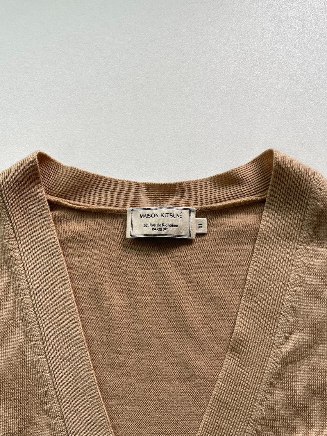 [XL] 메종 키츠네 트리컬러 폭스 메리노 울 가디건 상품이미지6