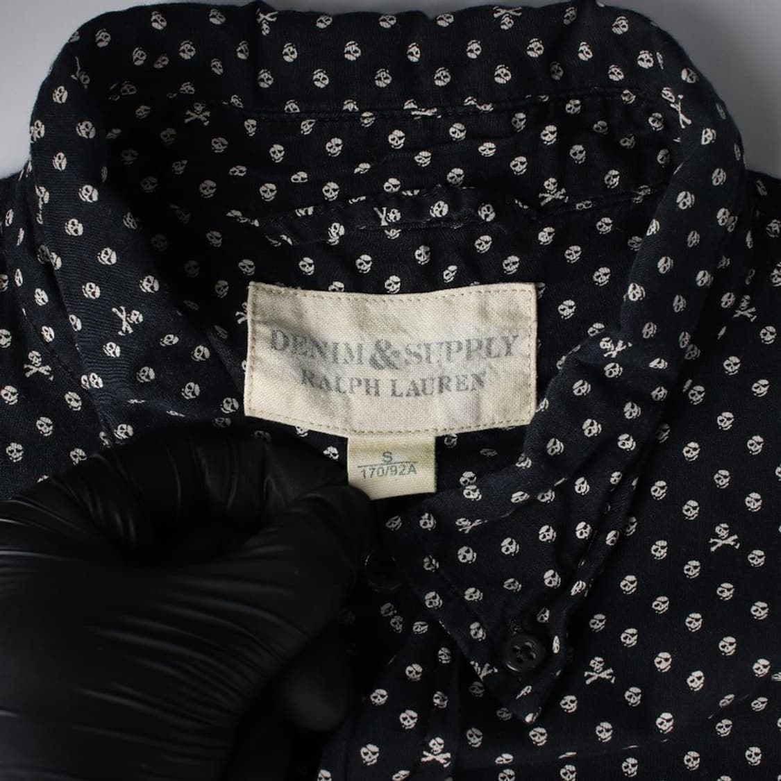 데님앤서플라이 랄프로렌 스컬 패턴 반팔 셔츠 S 상품이미지5