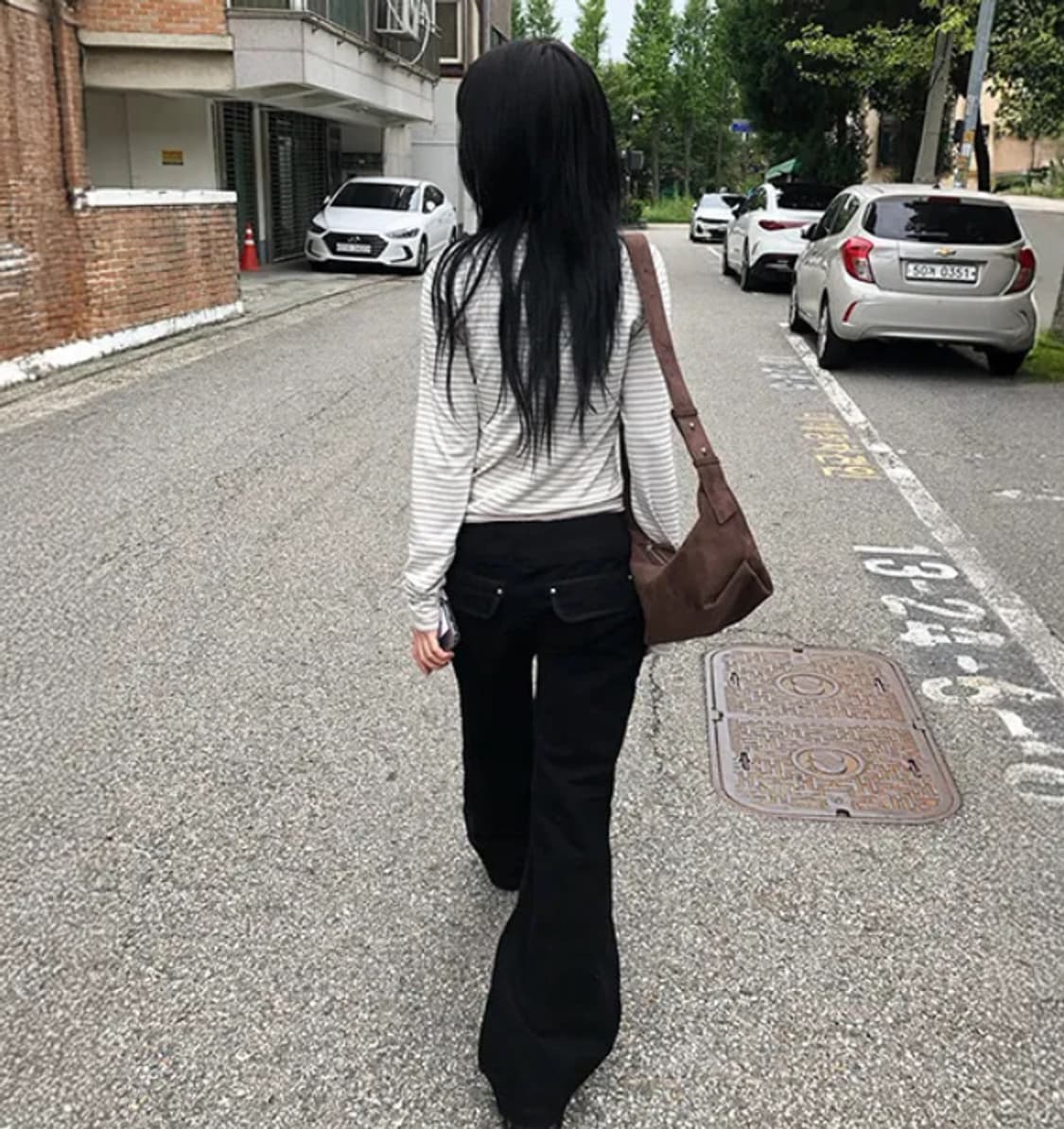 ootj 로우라이즈 부츠컷 버터플 루즈 플레어 팬츠 상품이미지2