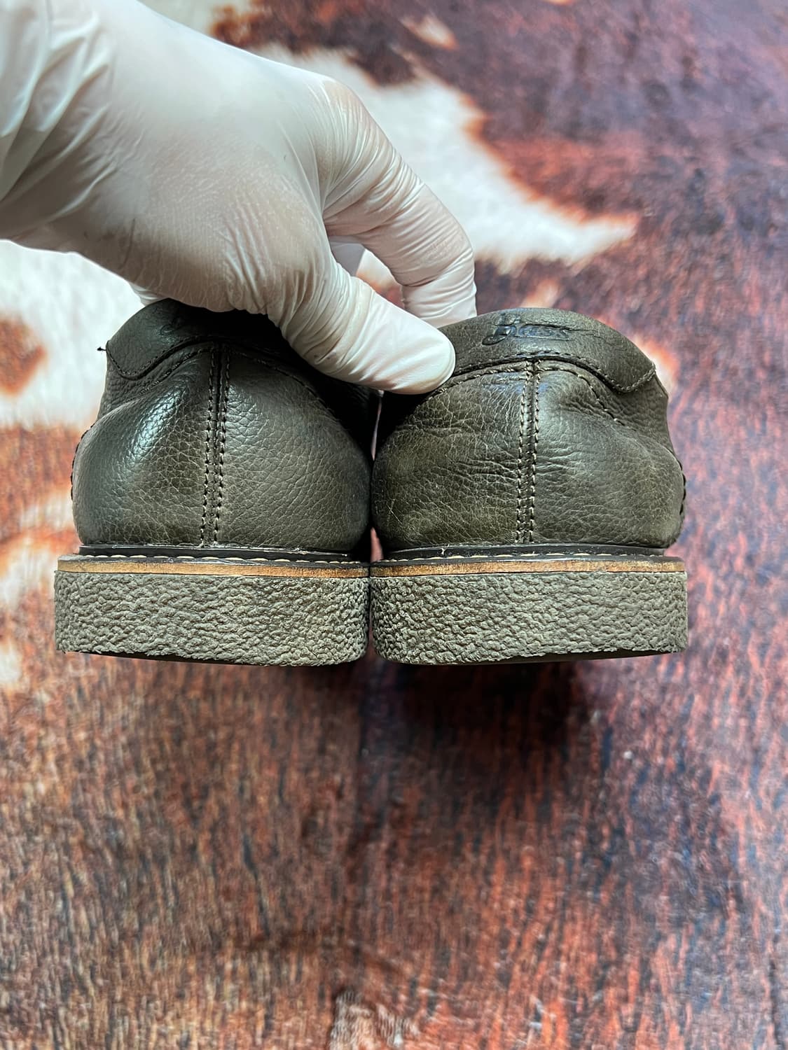 [285] Bass 바스 카키 올리브 더비슈즈 상품이미지4