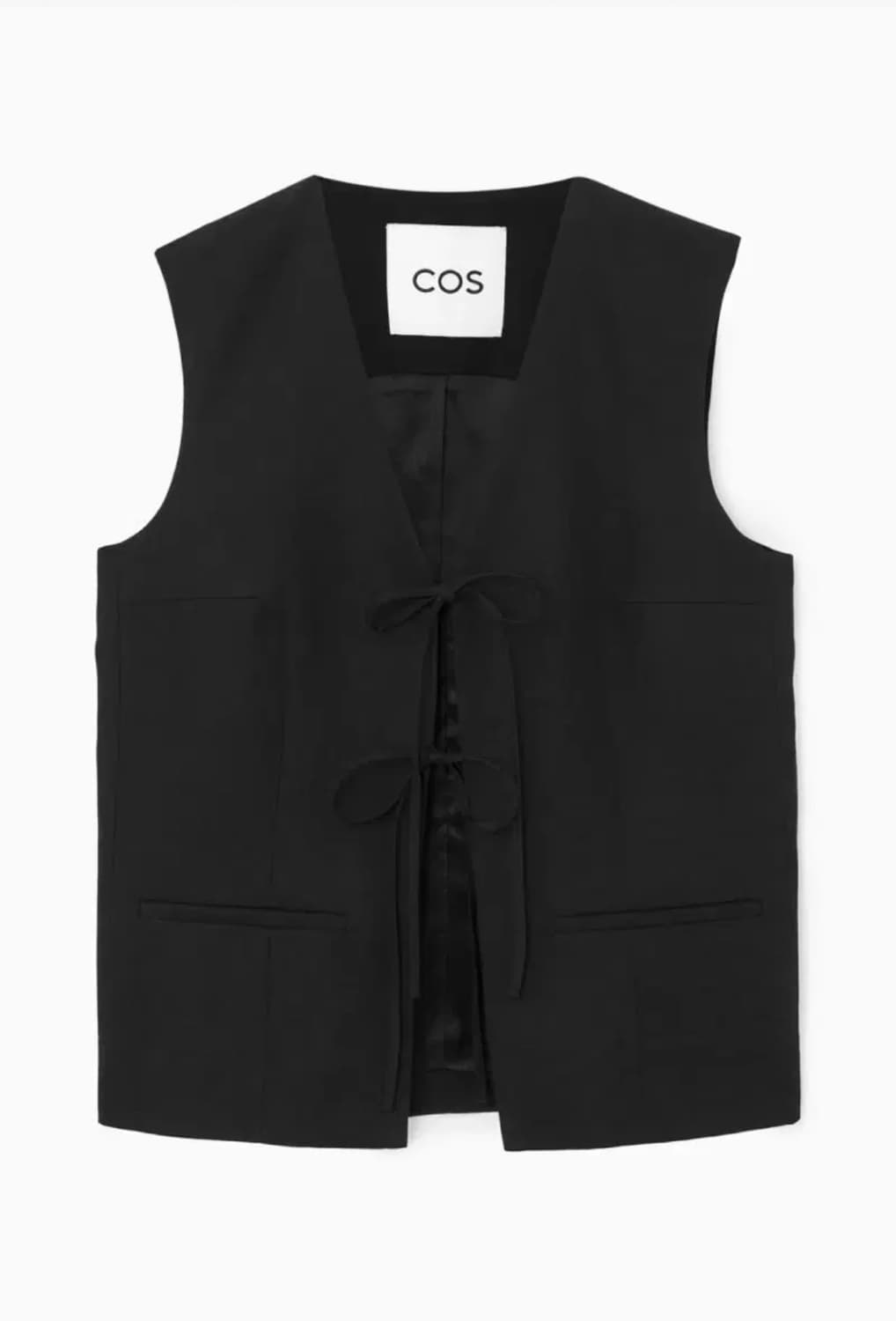 cos 타이 프런트 웨이스트코트 조끼 상품이미지2