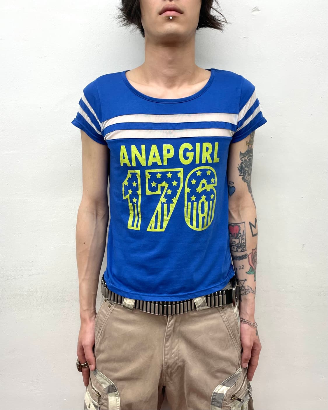 ANAP GIRL Retro Mesh Blue T-shirt  상품이미지1