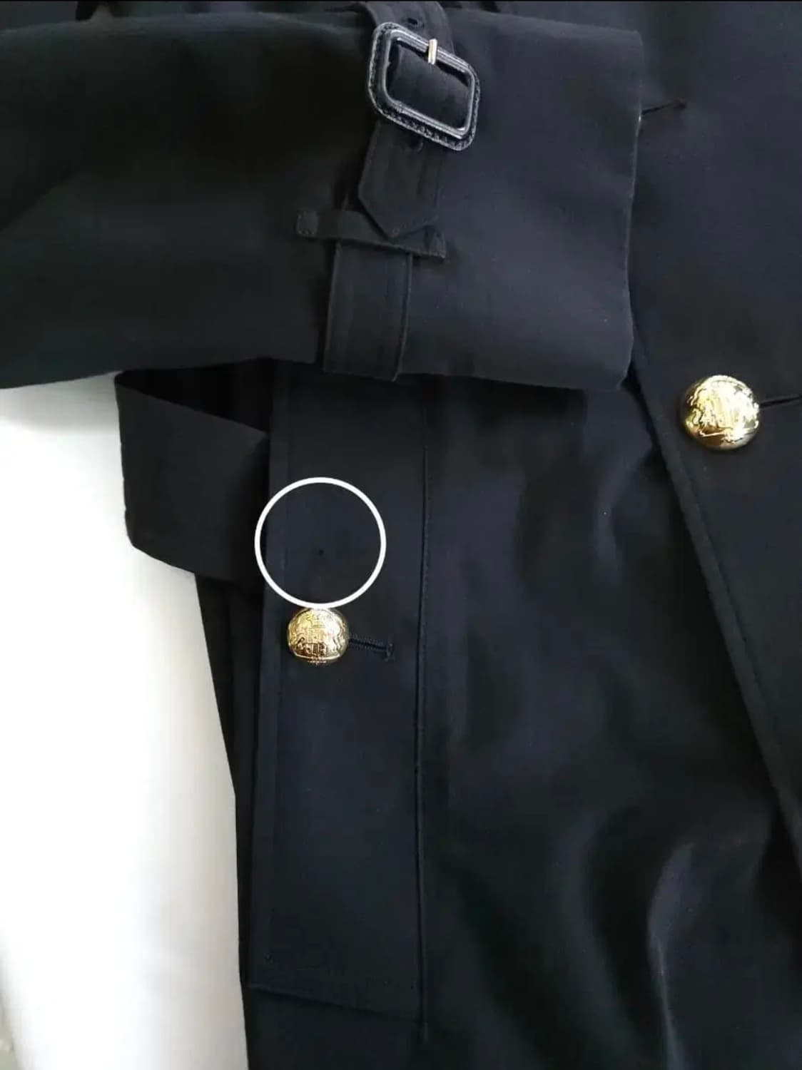 [버버리] 남성 남자 버버리 더블브레스트 트렌치코트 금장단추 블랙 50 상품이미지5