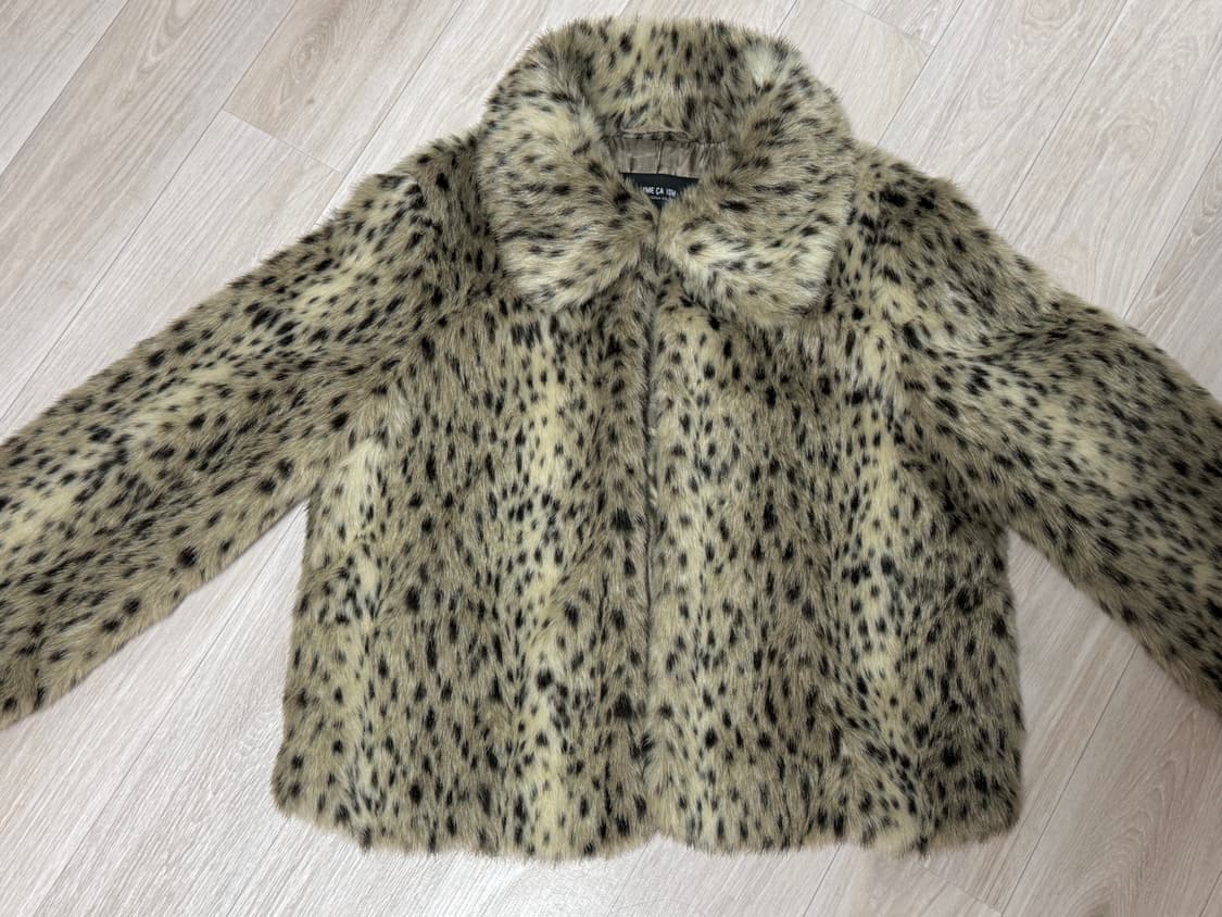 레오파드 퍼 자켓 상품이미지1