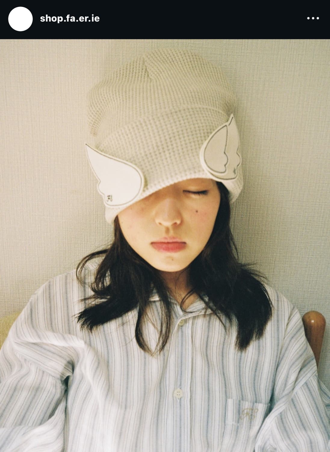 샵 페어리. 비니(오트밀)+브로치(별) 세트 상품이미지1