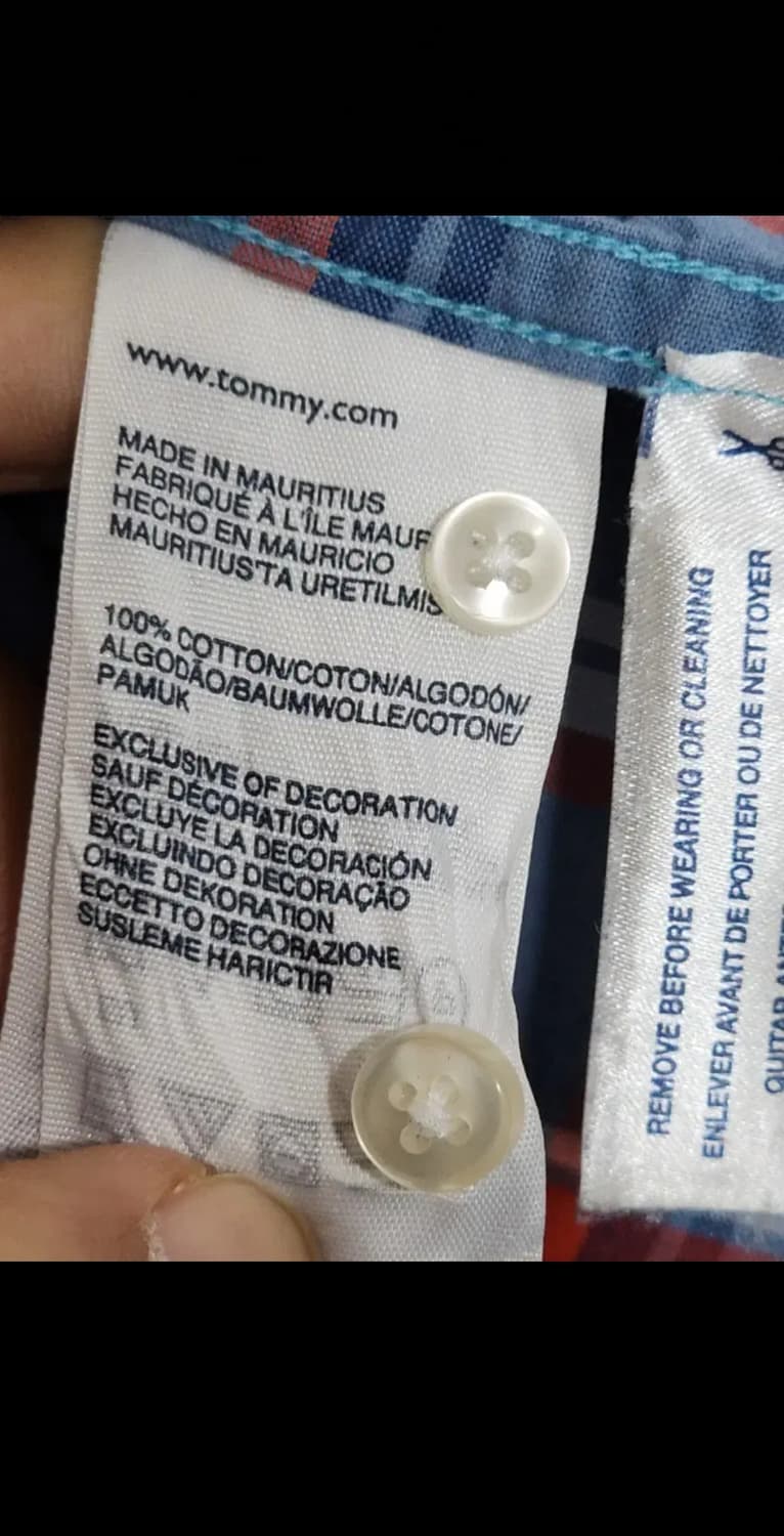 (L) 타미힐피거 남방 체크 셔츠 토미 로고 포켓  상품이미지5