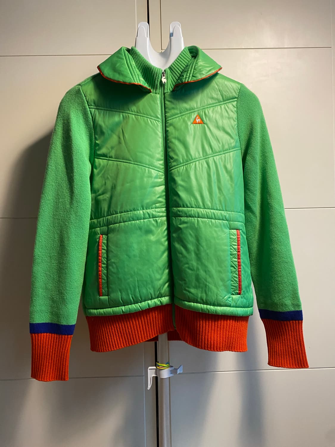 르꼬끄 골프 그린 패딩 니트 믹스 자켓 상품이미지1