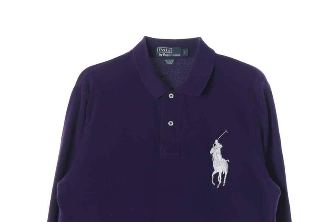 폴로 랄프로렌 빅포니 자수 긴팔 피케 셔츠 L 상품이미지3