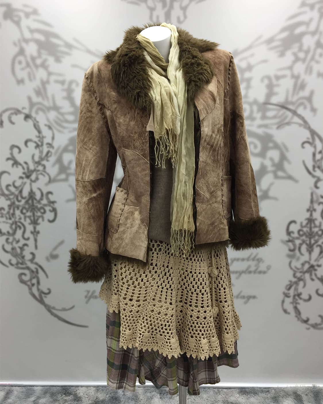 Patch work pigskin shearling jacket 상품이미지1