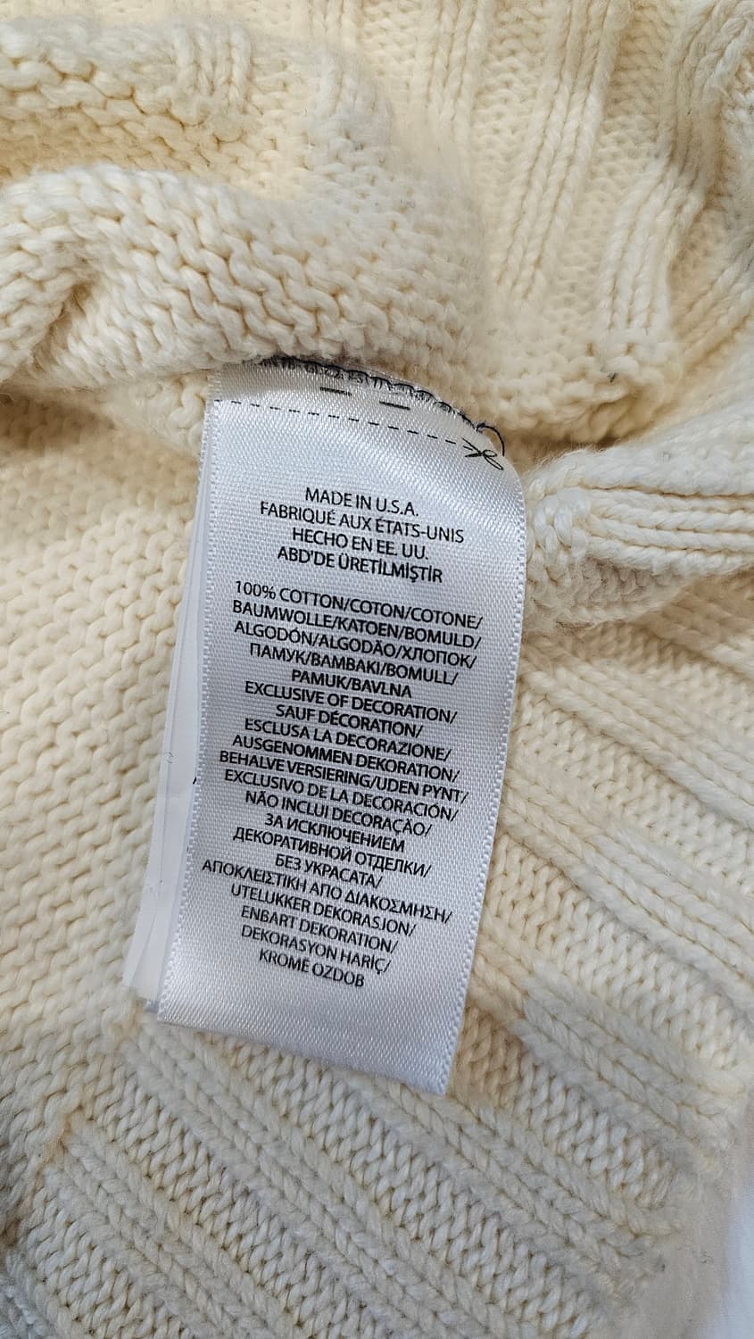 랄프로렌 아이코닉 플래그 스웨터 크림 상품이미지2