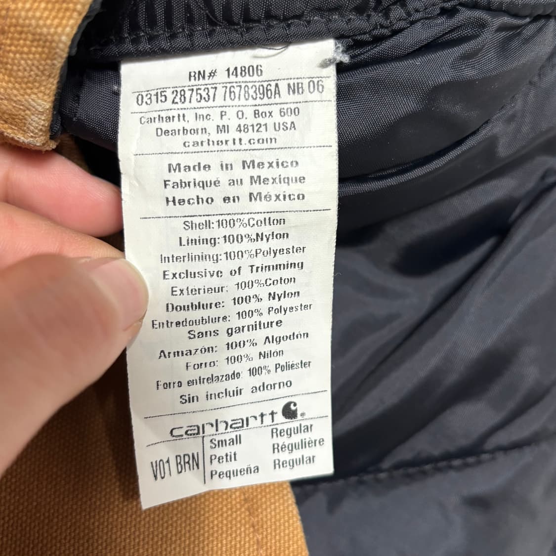 S 칼하트 베이지 워크 조끼 베스트 상품이미지5