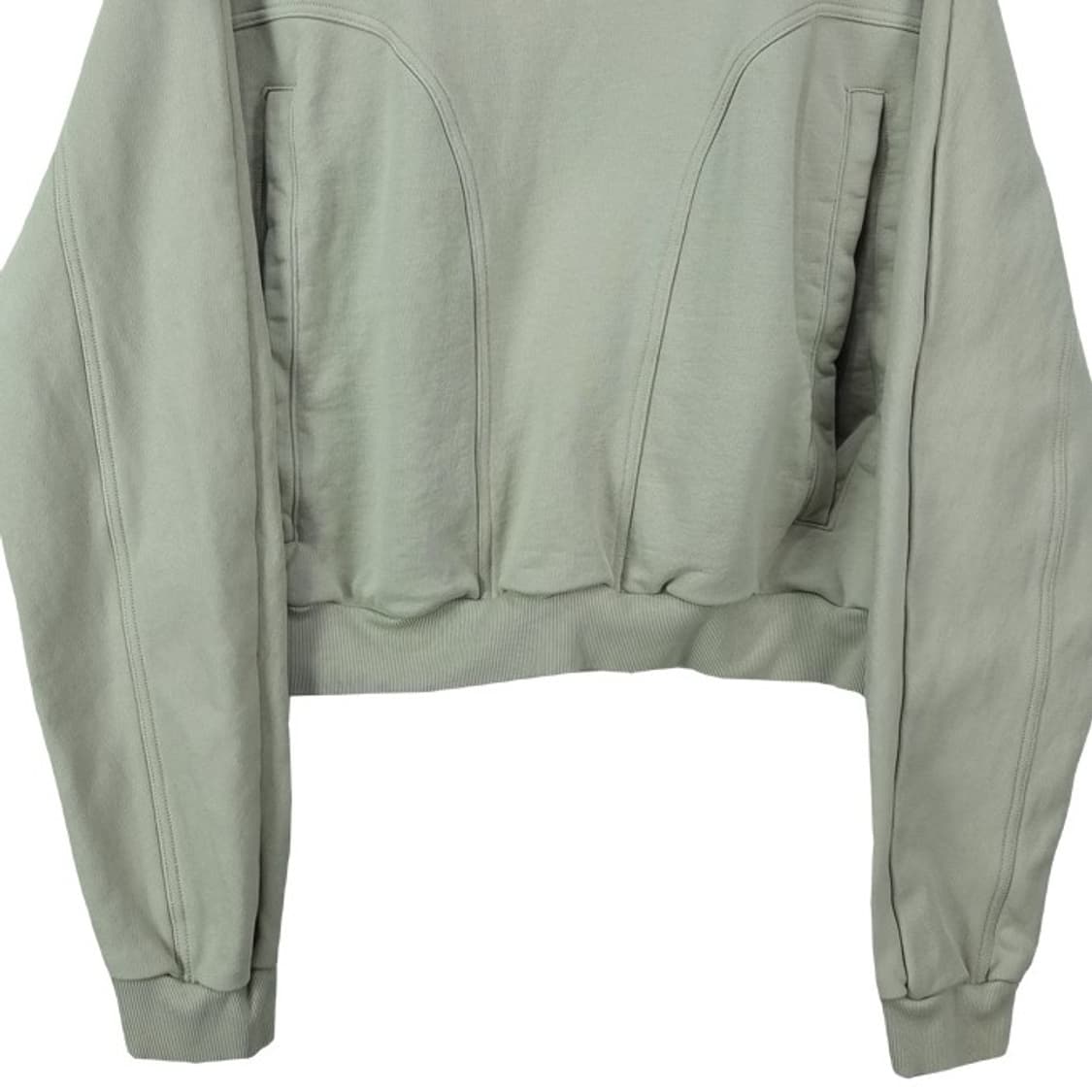 [그래일즈] 하이넥 오버사이즈 크롭 지오메트리 후드티 M18272 상품이미지5