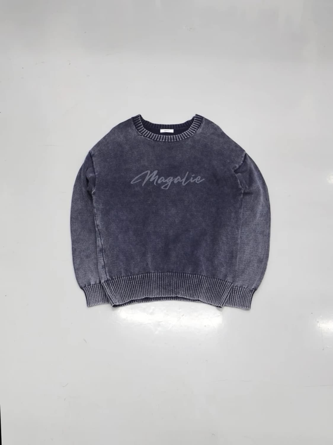 Megalie Washed Cotton Logo Knit Sweater 상품이미지1