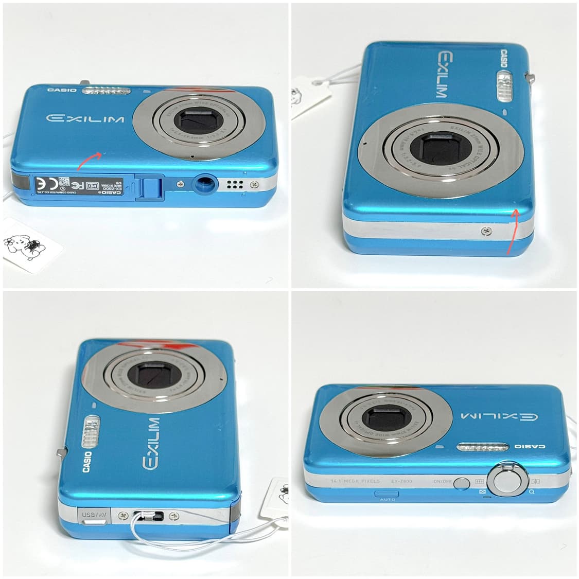 카시오 엑슬림 Z800 베이비블루 빈티지디카 상품이미지3