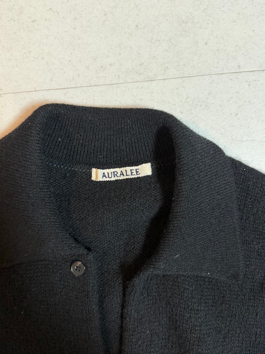 오라리 셰틀랜드 울 캐시미어 가디건 블랙 4 ㄹ코모리 르메르 나나미카 상품이미지6