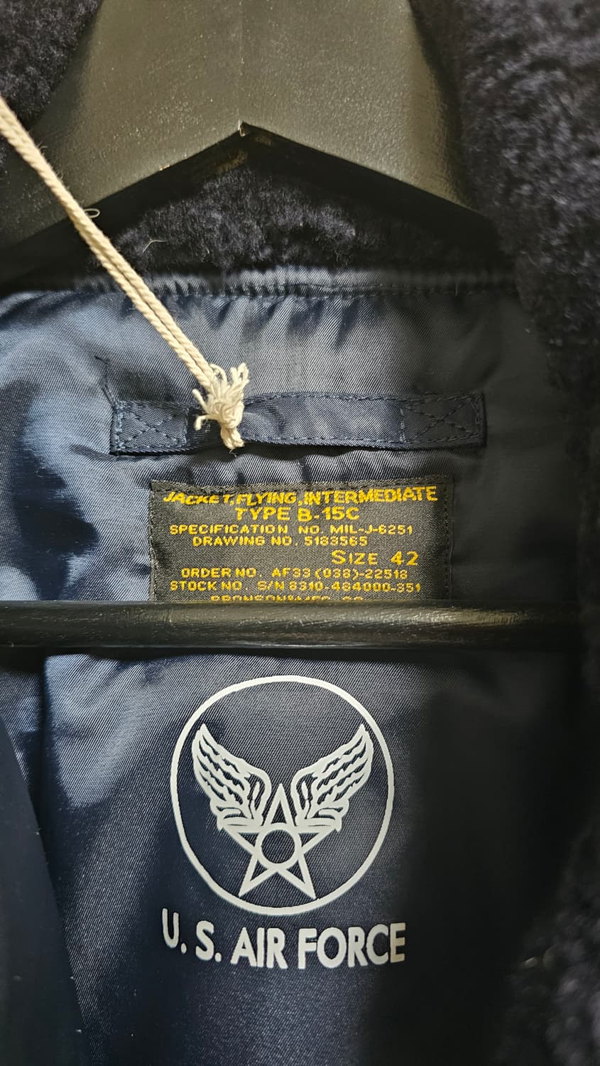 (새상품급) 브론슨 B-15C 플라이트 자켓 (네이비/42사이즈) 상품이미지3