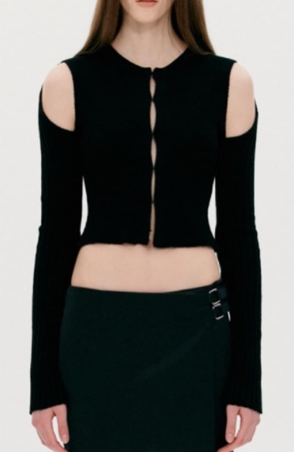 더오픈프로덕트 SHOULDER CUT FITTED CARDIGAN 상품이미지2