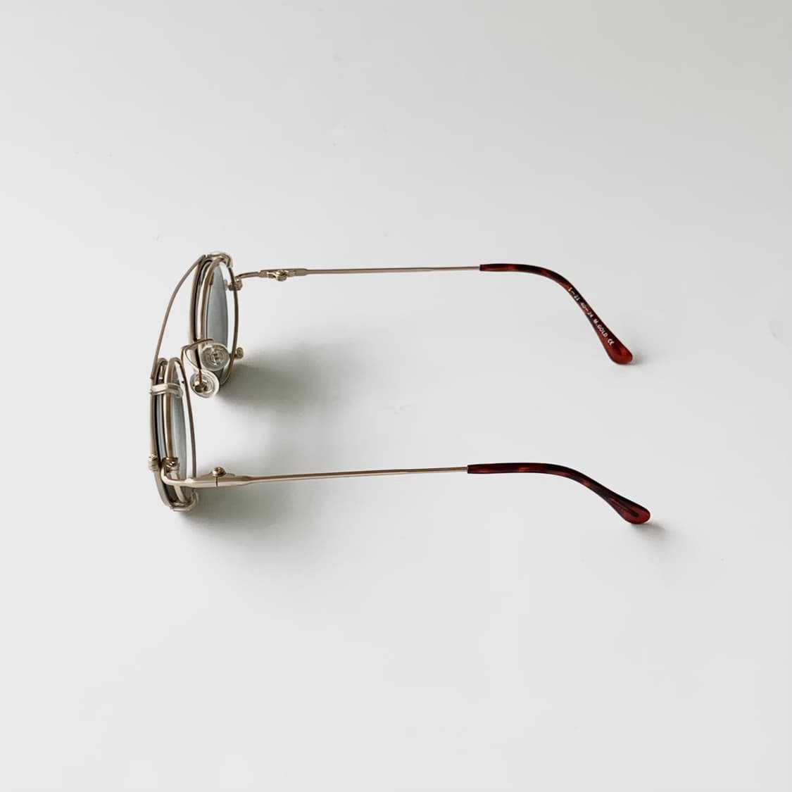 898 골드 티탄 라운드 메탈 투웨이 안경 선글라스 Y2K 슬림 초경량 상품이미지5