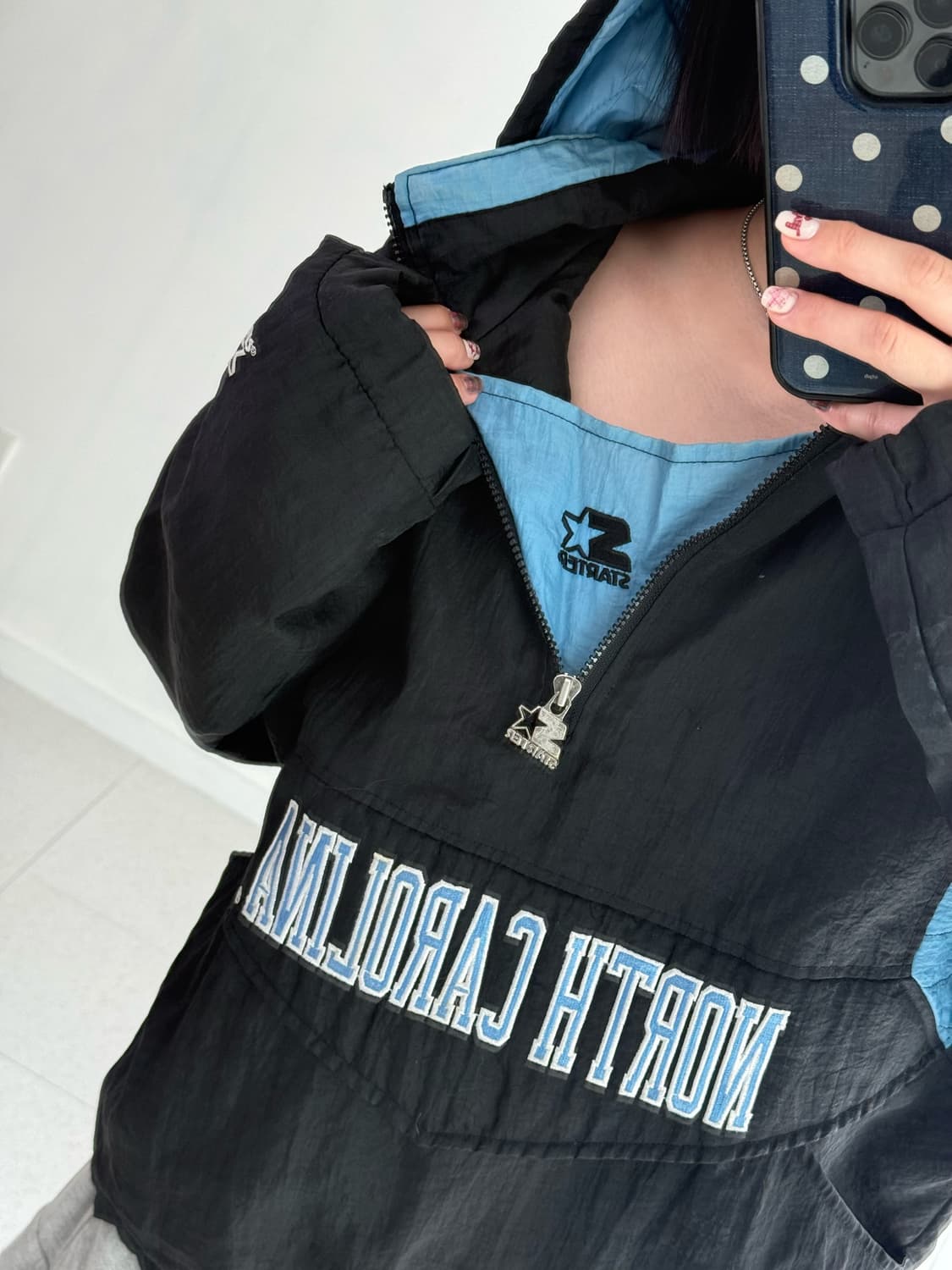 90‘s 스타터 퀄팅 후드 아노락 상품이미지5