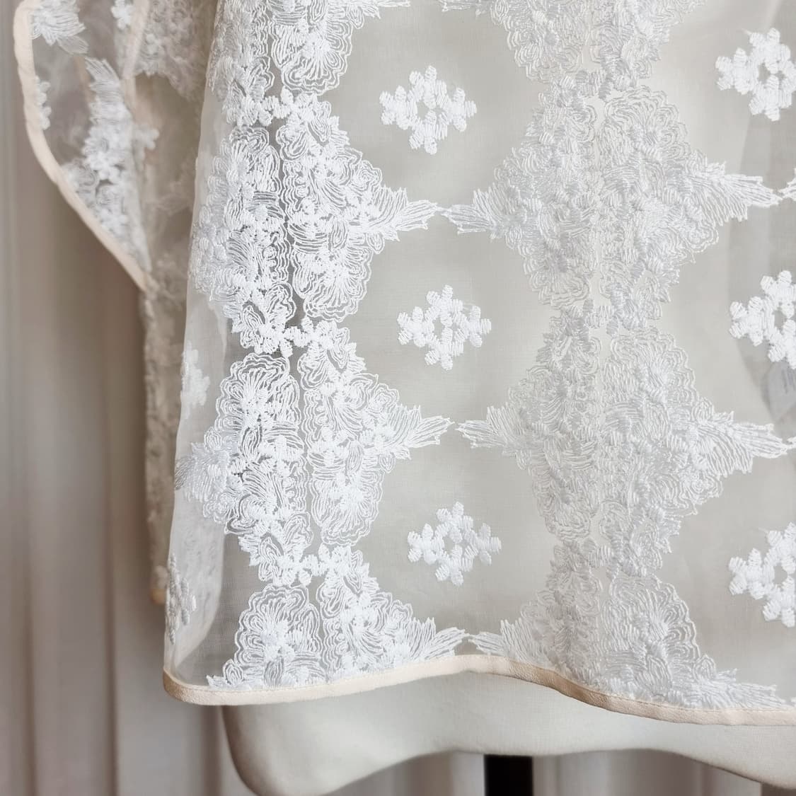 안팔렸으면 하는 마음으로 올리는 산드로 레이스자수 시스루 블라우스 상품이미지4