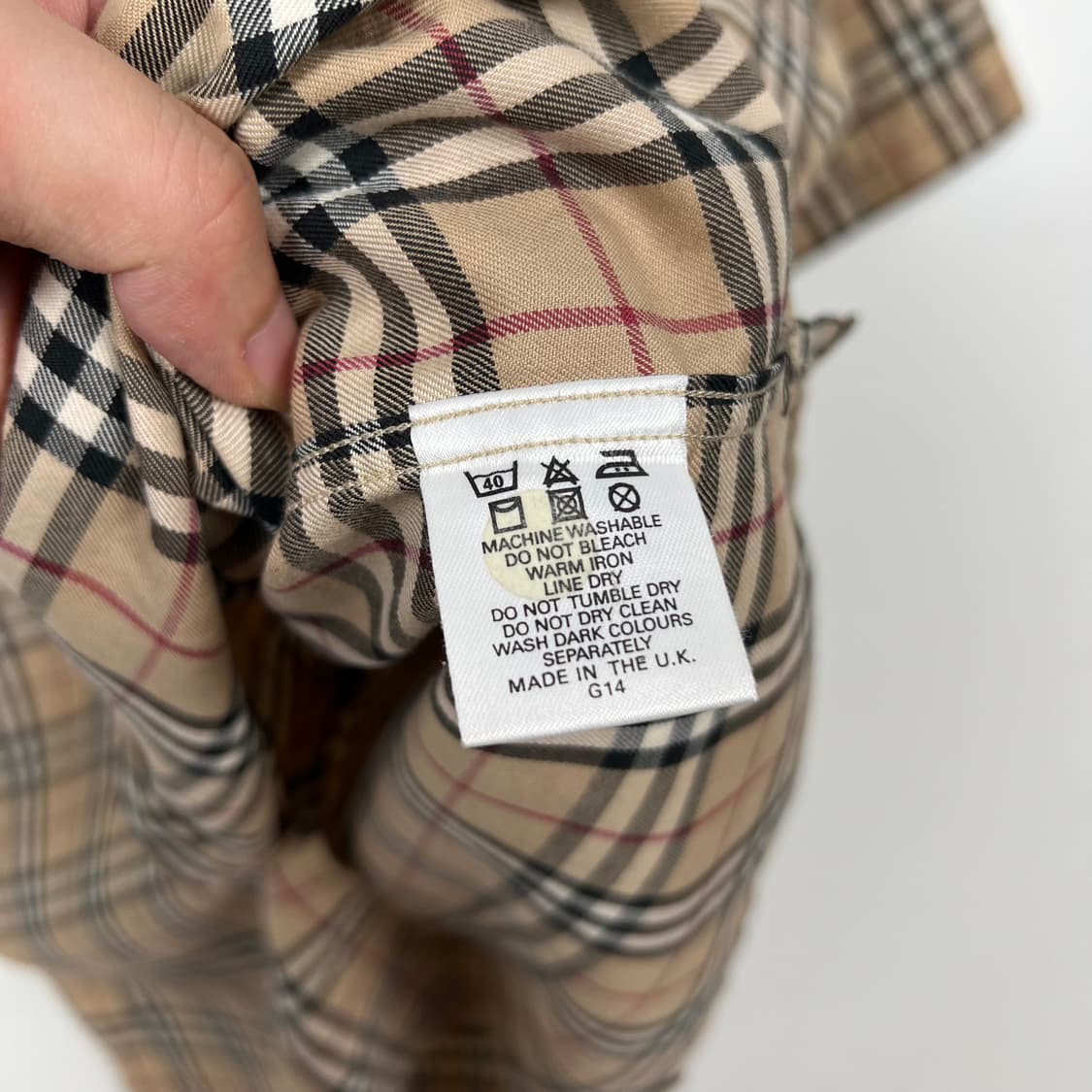 Burberry 버버리 노바체크 베이지 반팔 셔츠 상품이미지6