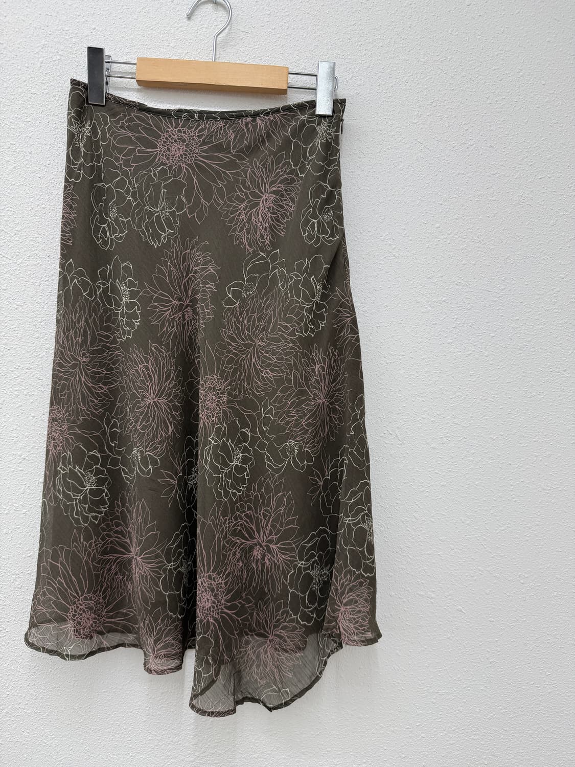 빈티지 ANAYI 브라운 플레어 미디 스커트 상품이미지2