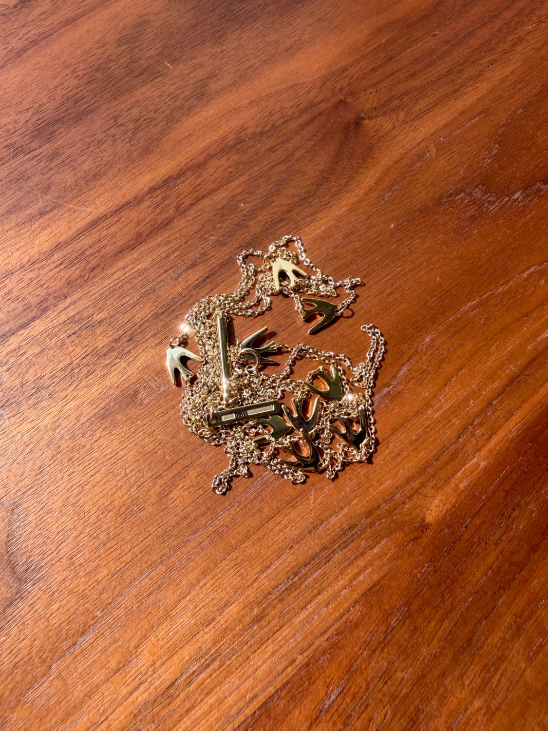 알렉산더 맥퀸 제비 레이어드 드롭 목걸이 상품이미지1