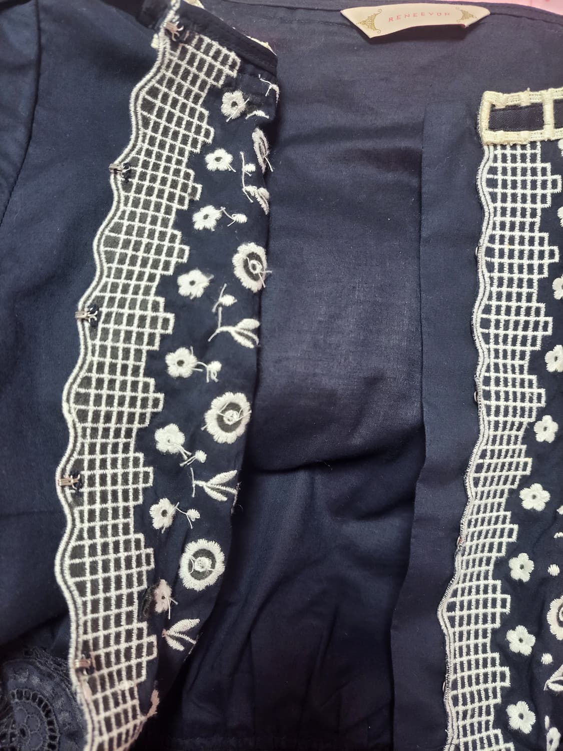 급처상태좋음!레니본 리본 레이스 자수 공주 가디건 블라우스 자켓 셔츠 상품이미지4