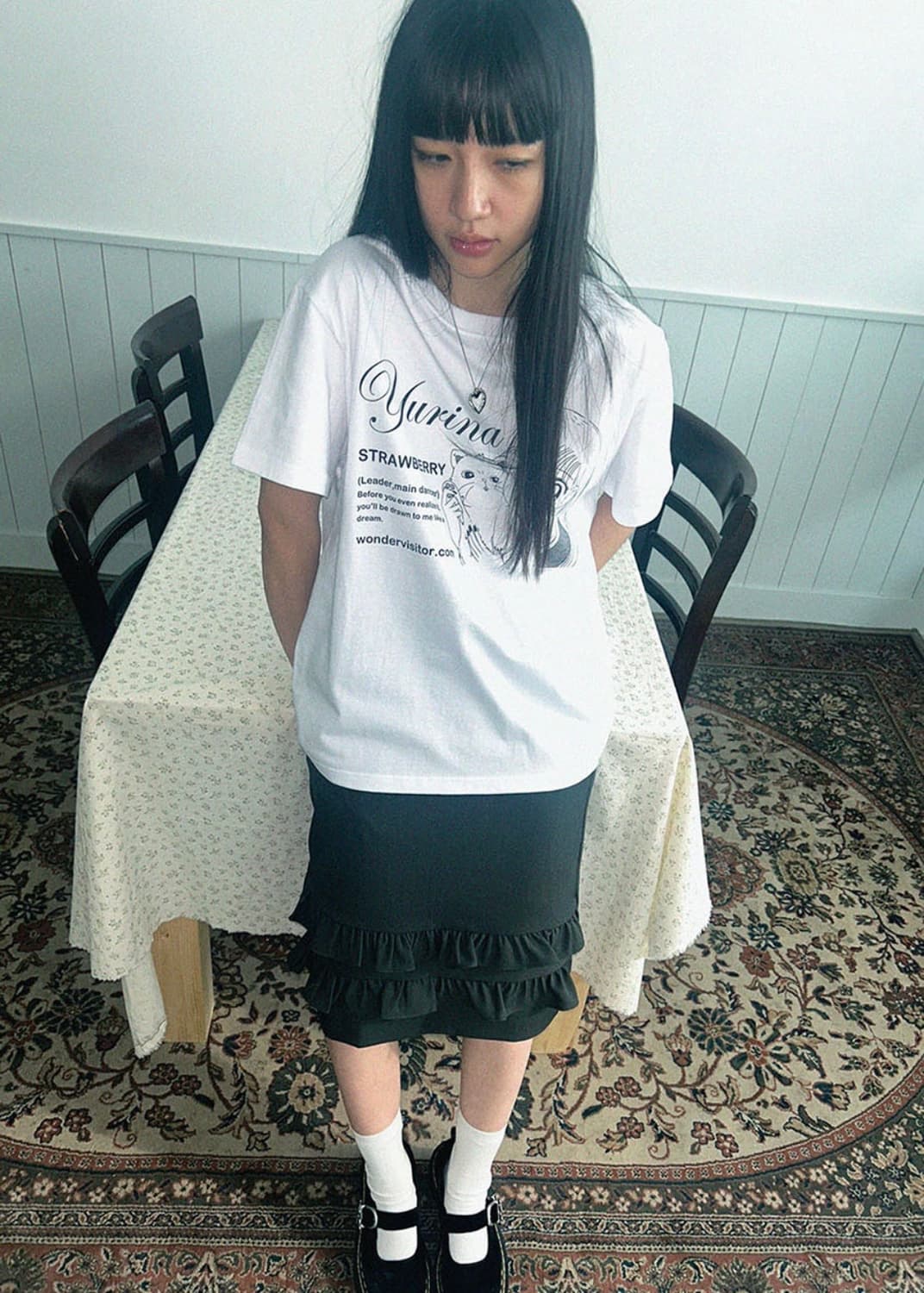 원더비지터 YURINA pfp T-shirt [White] 상품이미지3